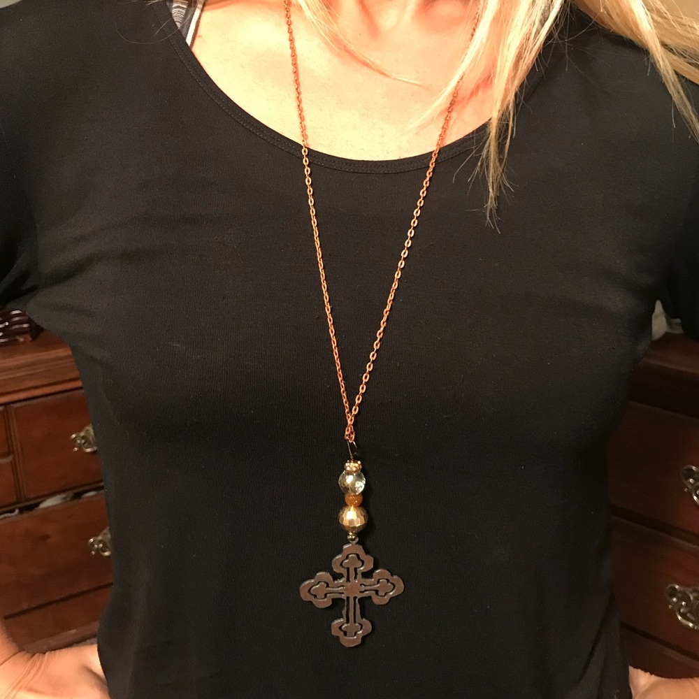 New In box cross necklace